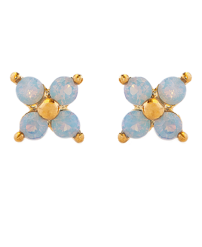 Girls Crew Teeny Tiny Blue Blossom Stud Earrings In Gold-plated