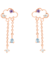 Girls Crew Reigning Clouds Dangle Earrings In Rose Gold-plated
