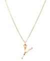 GIRLS CREW FLUTTERFLY STONE INITIAL NECKLACE