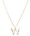 Girls Crew Flutterfly Stone Initial Necklace In Gold-plated- W