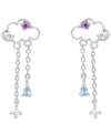 Girls Crew Reigning Clouds Dangle Earrings In Silver-tone
