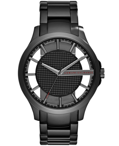 Armani Exchange Men's Black Stainless Steel Bracelet Watch, 46mm