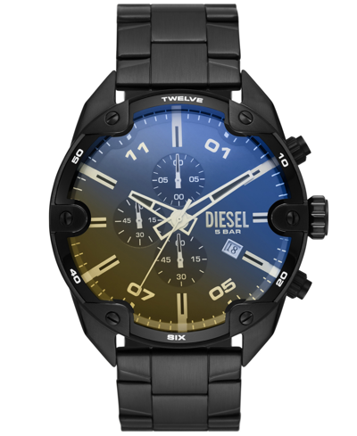 Diesel Cronografo Spiked Con Cinturino In Acciaio Inossidabile Nero In Black