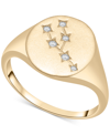 Wrapped Diamond Taurus Constellation Ring (1/20 Ct. T.w.) In 10k Gold, Created For Macy's In Yellow Gold