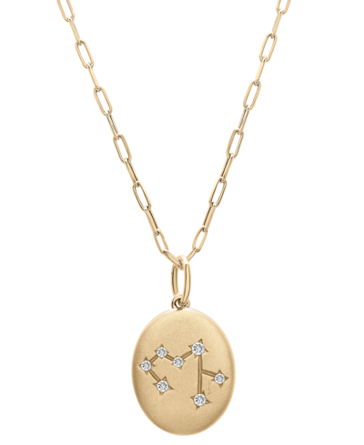 Wrapped Diamond Sagittarius Constellation 18" Pendant Necklace (1/20 Ct. Tw) In 10k Yellow Gold, Created For