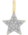 WRAPPED DIAMOND STAR CHARM PENDANT (1/20 CT. T.W.) IN 10K GOLD, CREATED FOR MACY'S