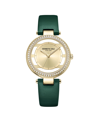 Kenneth Cole New York Women's Transparency Green Genuine Leather Strap Watch 34mm In Green