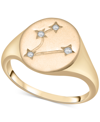 WRAPPED DIAMOND PISCES CONSTELLATION RING (1/20 CT. T.W.) IN 10K GOLD, CREATED FOR MACY'S