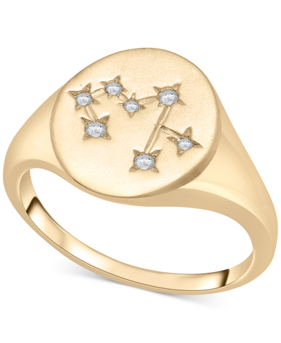 Wrapped Diamond Sagittarius Constellation Ring (1/20 Ct. T.w.) In 10k Gold, Created For Macy's In Yellow Gold