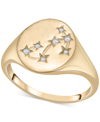 Wrapped Diamond Scorpio Constellation Ring (1/20 Ct. T.w.) In 10k Gold, Created For Macy's In Yellow Gold