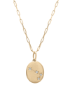 Wrapped Diamond Aries Constellation 18" Pendant Necklace (1/20 Ct. Tw) In 10k Yellow Gold, Created For Macy' In Yellow Gold