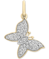 WRAPPED DIAMOND BUTTERFLY CHARM PENDANT (1/20 CT. T.W.) IN 10K GOLD, CREATED FOR MACY'S