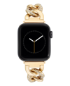 ANNE KLEIN WOMEN'S GOLD-TONE ALLOY CHAIN WITH CRYSTALS BRACELET COMPATIBLE WITH 38/40/41MM APPLE WATCH