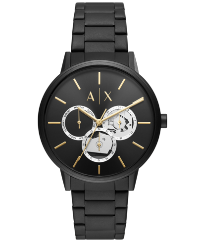 Ax Armani Exchange A X Armani Exchange Men's Multifunction Black Stainless Steel Bracelet Watch, 42mm