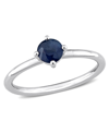 Macy's Sapphire (5/8 Ct. T.w.) Solitaire Stackable Ring In 10k White Gold In Sapphire