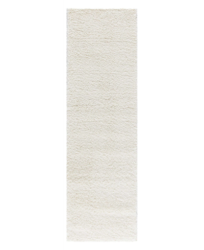 Long Street Looms Cali Shag Cal01 2'2" X 9'10" Runner Rug In Ivory