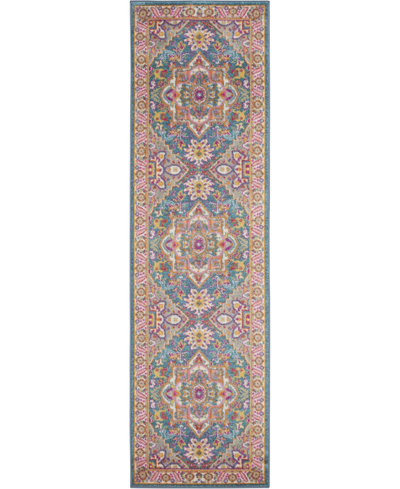 Long Street Looms Zeal Zea20 2'2" X 7'6" Runner Rug In Teal Multi