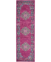 Long Street Looms Zeal Zea03 2'2" X 7'6" Runner Rug In Fuchsia