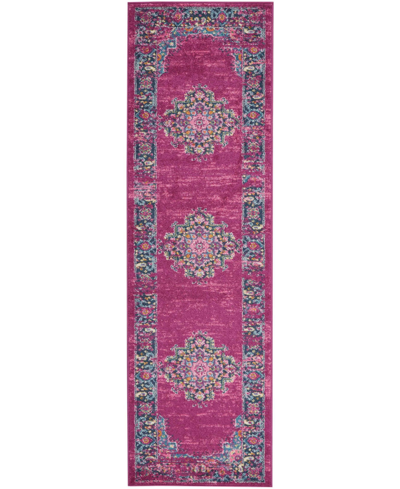 Long Street Looms Zeal Zea03 2'2" X 7'6" Runner Rug In Fuchsia