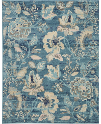 Long Street Looms Peace Pea02 8'10" X 11'10" Area Rug In Turquoise
