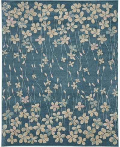 Long Street Looms Peace Pea04 8'10" X 11'10" Area Rug In Turquoise
