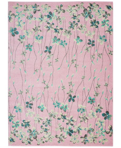 Long Street Looms Peace Pea04 4' X 6' Area Rug In Pink