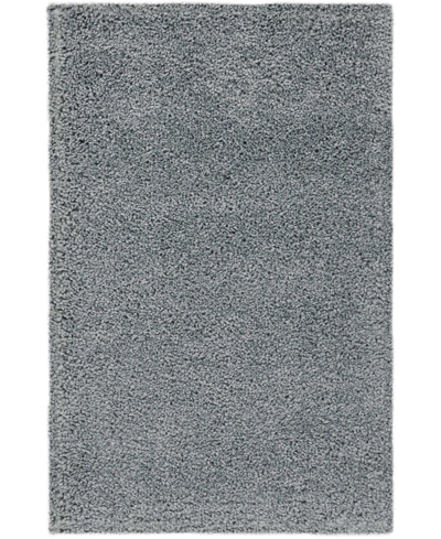 Long Street Looms Cali Shag Cal01 2'6" X 4' Area Rug In Slate