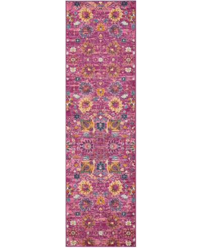 Long Street Looms Zeal Zea01 2'2" X 7'6" Runner Rug In Fuchsia