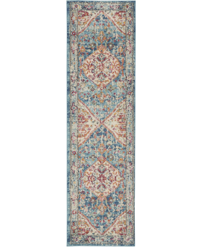 Long Street Looms Zeal Zea23 2'2" X 7'6" Runner Rug In Blue