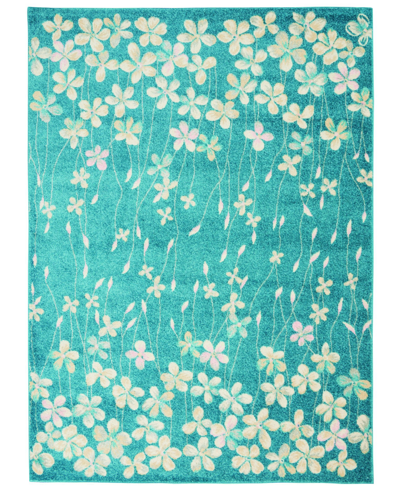 Long Street Looms Peace Pea04 4' X 6' Area Rug In Turquoise