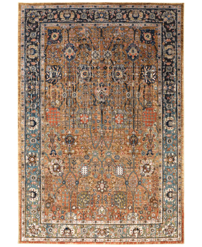 Karastan Spice Market Myanmar 8' X 11' Area Rug In Tobacco