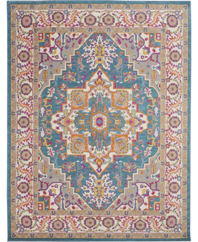 Long Street Looms Zeal Zea20 8' X 10' Area Rug In Teal Multi