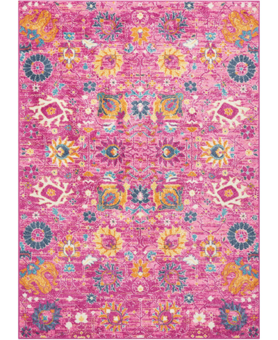 Long Street Looms Zeal Zea01 6'7" X 9'6" Area Rug In Fuchsia