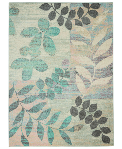 Long Street Looms Peace Pea01 5'3" X 7'3" Area Rug In Ivory