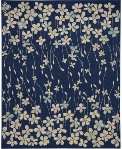 Long Street Looms Peace Pea04 8'10" X 11'10" Area Rug In Navy