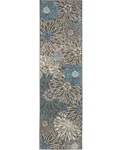 Long Street Looms Zeal Zea17 2'2" X 7'6" Runner Rug In Charcoal