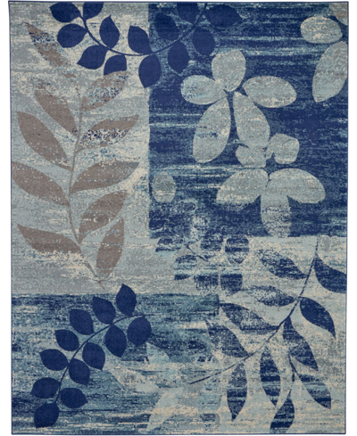 Long Street Looms Peace Pea01 8'10" X 11'10" Area Rug In Navy