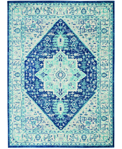 Long Street Looms Peace Pea06 4' X 6' Area Rug In Navy