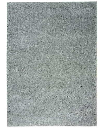 Long Street Looms Cali Shag Cal01 5'3" X 7'3" Area Rug In Silver