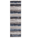 Km Home Leisure Bay 2'3" X 7'7" Runner Area Rug In Sea Blue