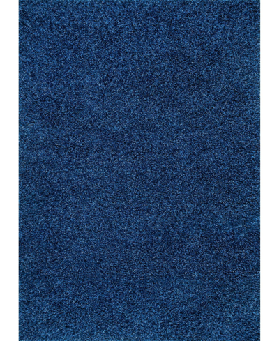 Nuloom Easy Shag Contemporary Marleen Solid 5'3" X 7'6" Area Rug In Blue