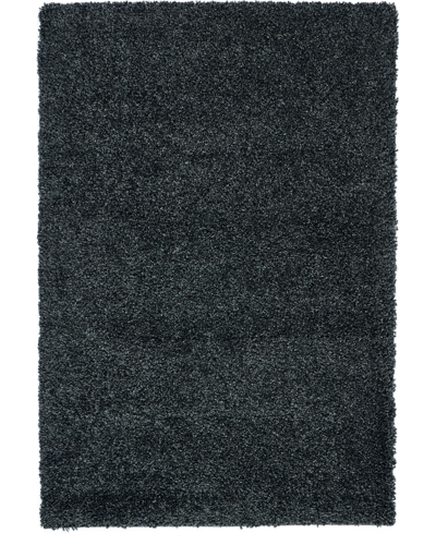 Long Street Looms Cali Shag Cal01 3'11" X 5'11" Area Rug In Charcoal