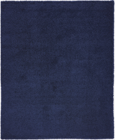 Long Street Looms Cali Shag Cal01 7'10" X 9'10" Area Rug In Navy