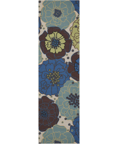 Long Street Looms Backyard Bac021 2'3" X 8' Runner Rug In Mist