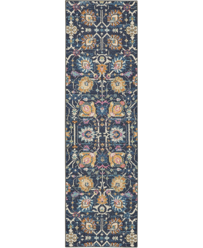 Long Street Looms Zeal Zea01 2'2" X 7'6" Runner Rug In Navy