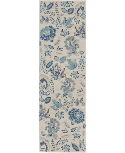 Long Street Looms Peace Pea02 2'3" X 7'3" Runner Rug In Ivory