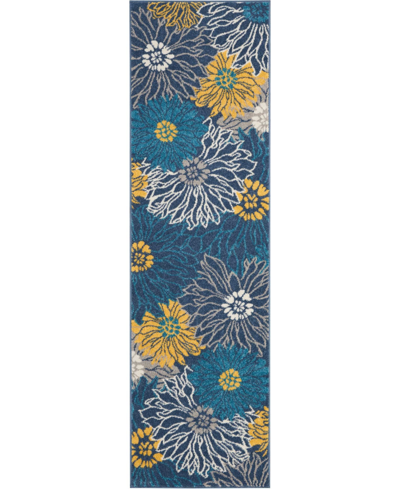 Long Street Looms Zeal Zea17 2'2" X 7'6" Runner Rug In Blue