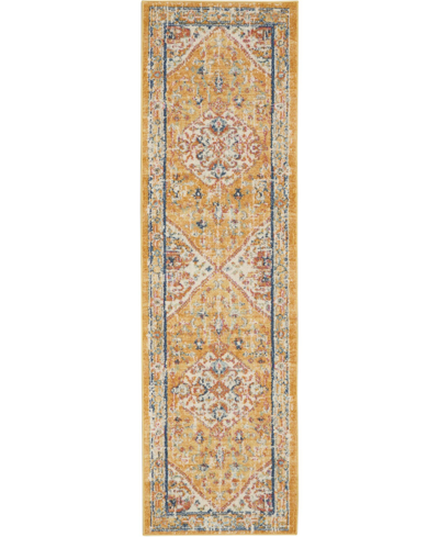 Long Street Looms Zeal Zea23 2'2" X 7'6" Runner Rug In Yellow