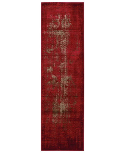 Long Street Looms Fate Fat01 2'2" X 7'6" Runner Rug In Red