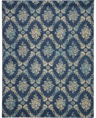 Long Street Looms Peace Pea09 8' X 10' Area Rug In Navy